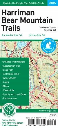 NY/NJ Trail Conference BOOKS & MAPS Harriman Bear Mtn Trail Map 15